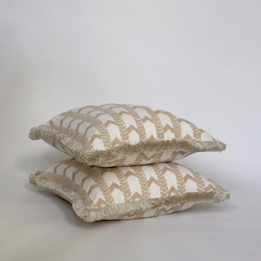 Zigara Stripe Cushion - Beige