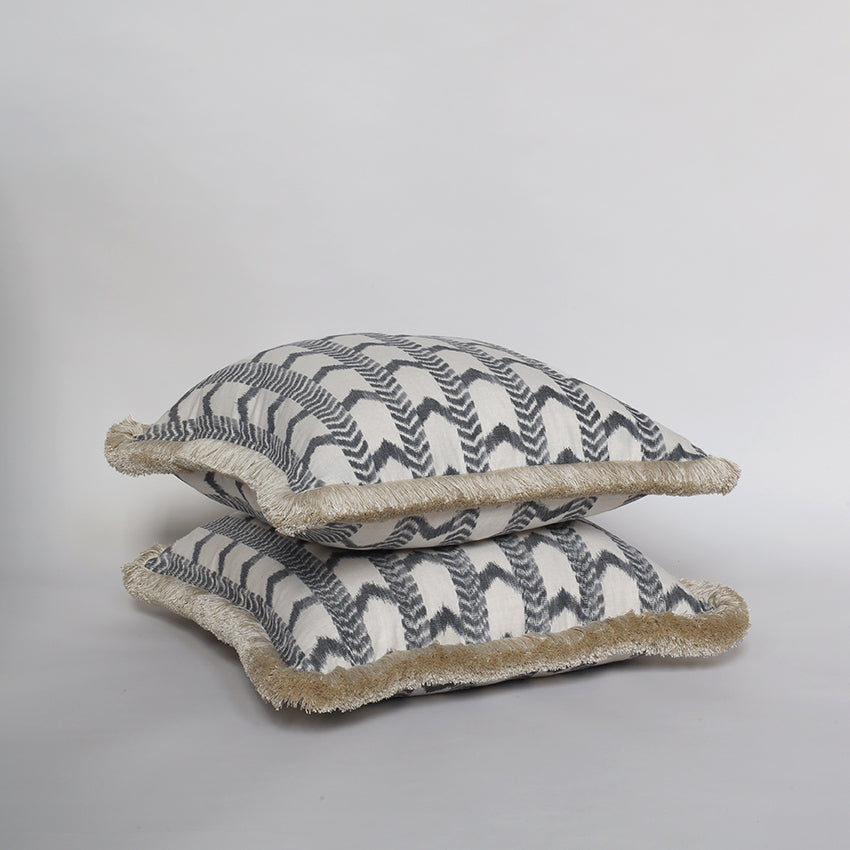 Zigara Stripe Cushion - Blue