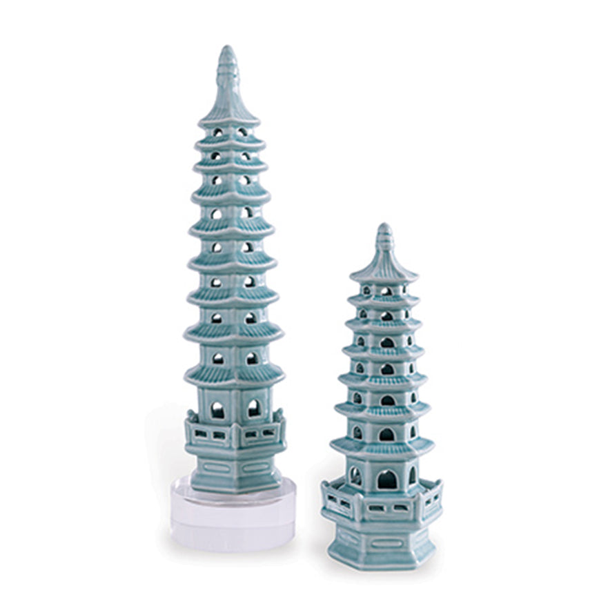 Decorative Pagoda Celadon - Tall