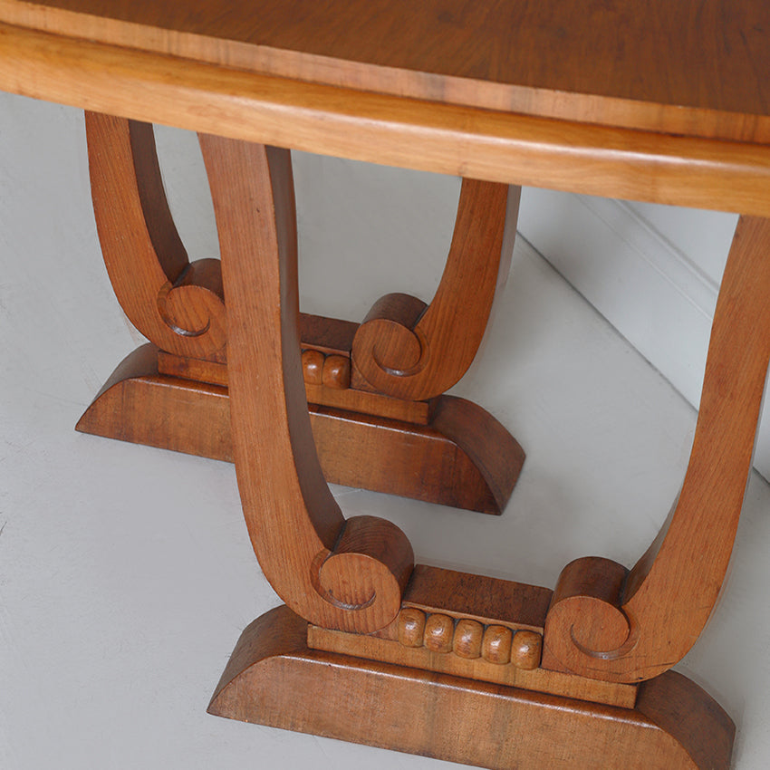 Pair of Art Deco Walnut Console Tables