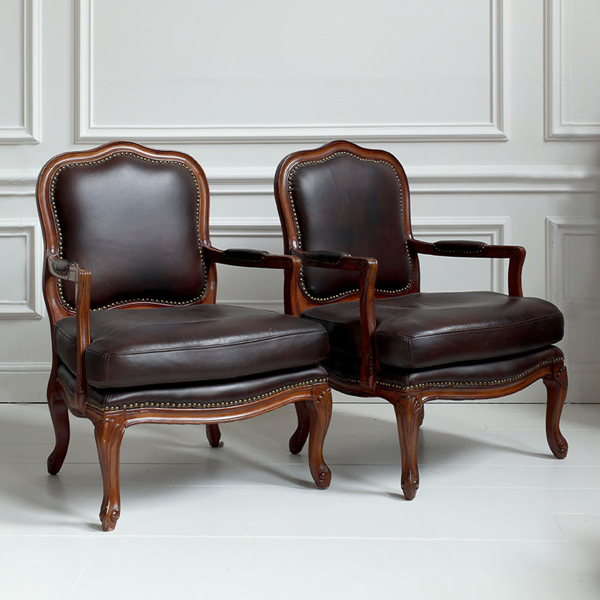 Pair of Louis XV Style Fauteuils