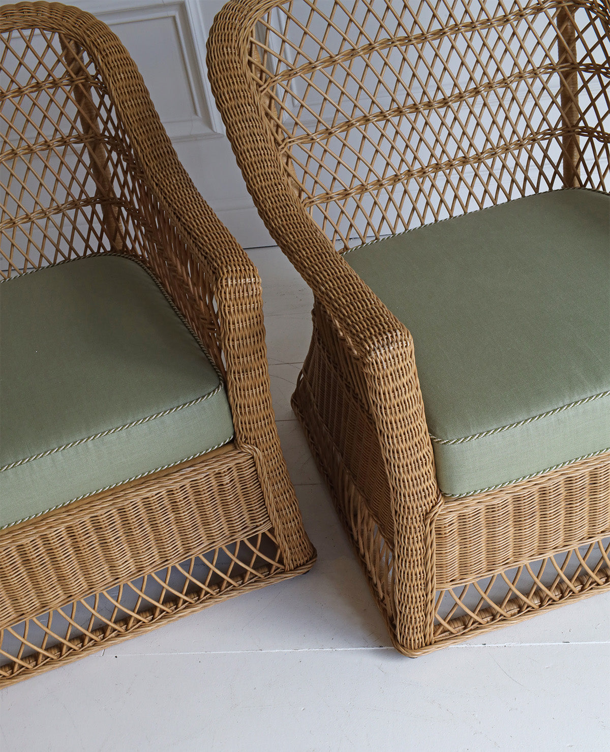 Striped Cabled Cord in Flax and Olive Green