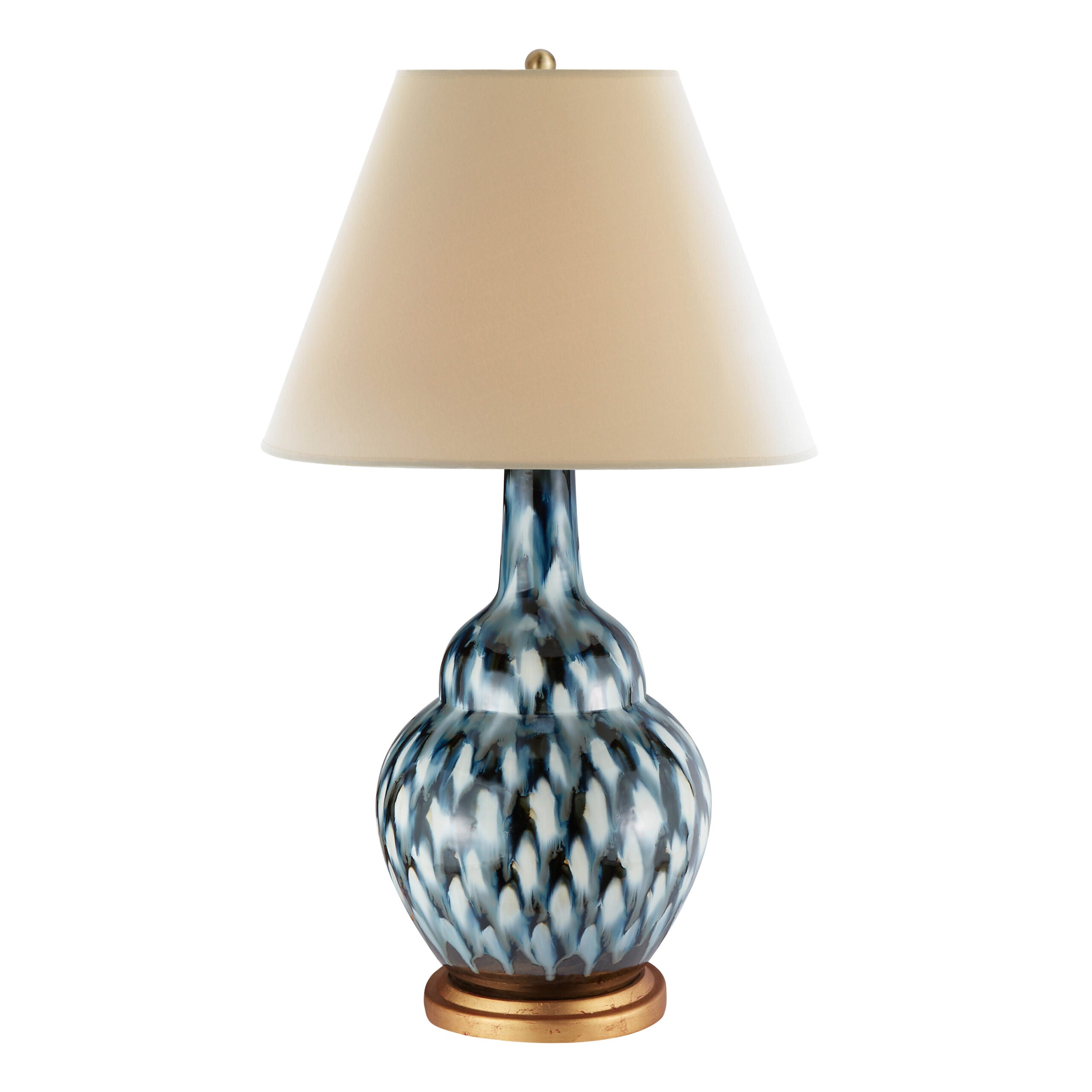 Pheasant Feather Lamp - Blue