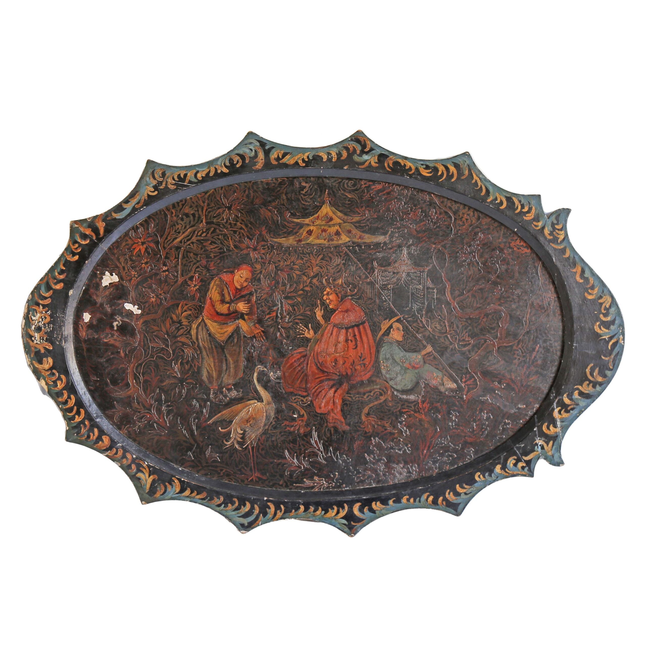 19th Century Piedmontese Wooden Tray