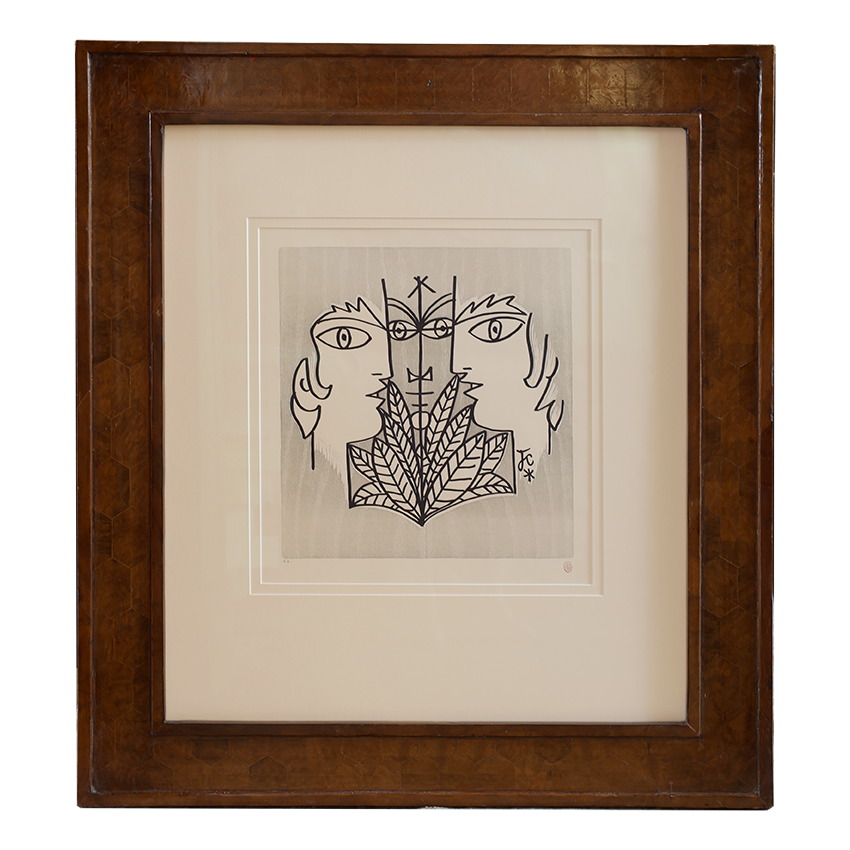 Portrait Triple - Artwork by Jean Cocteau