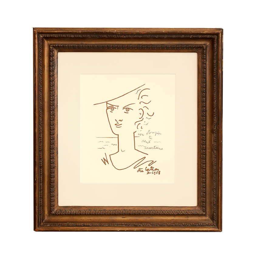 Portrait de Jeune Femme II - Artwork by Jean Cocteau