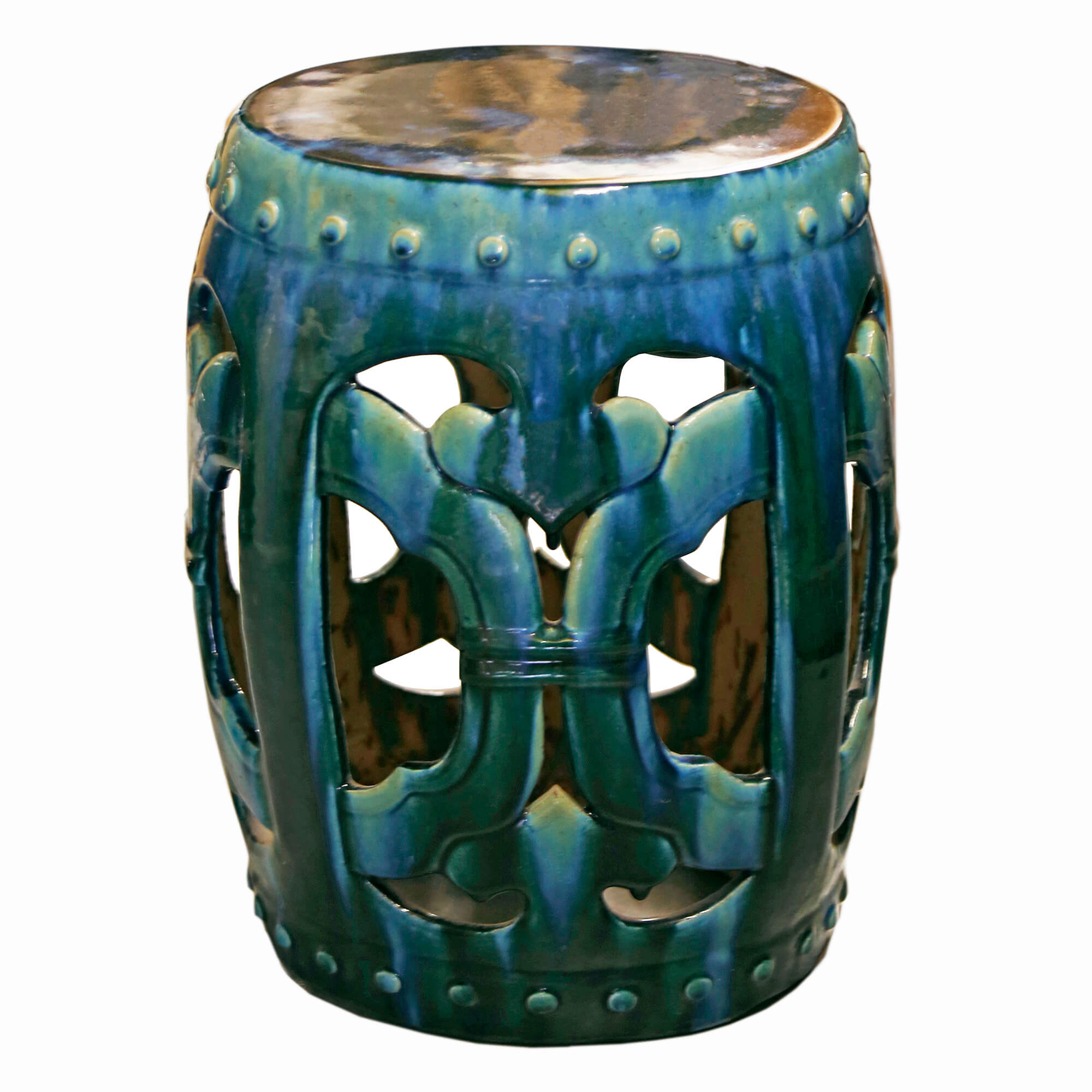 Round Garden Stool &#8211; Turquoise WS