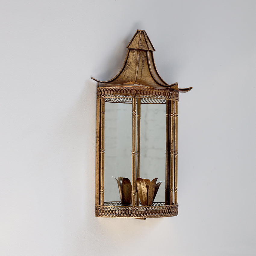 Gilt Pagoda Wall Light