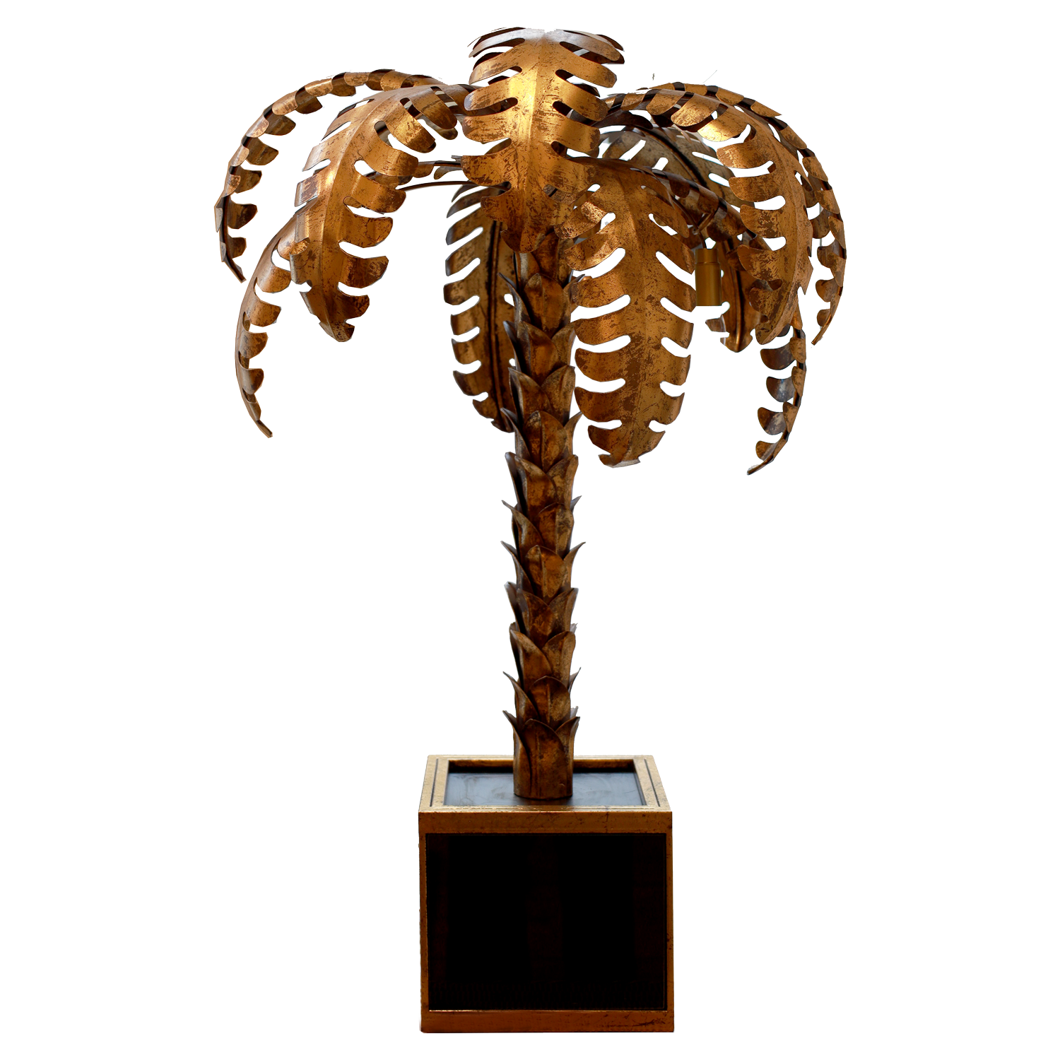 Gilt Palm Tree Table Lamp