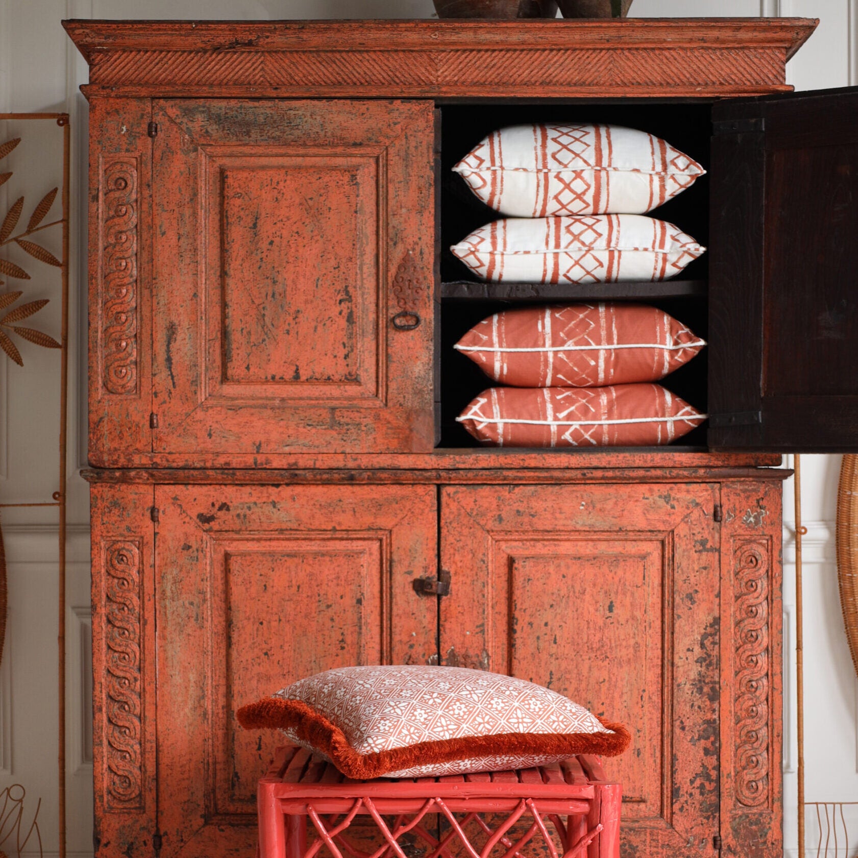 Milos Blotched Stripe - Terracotta