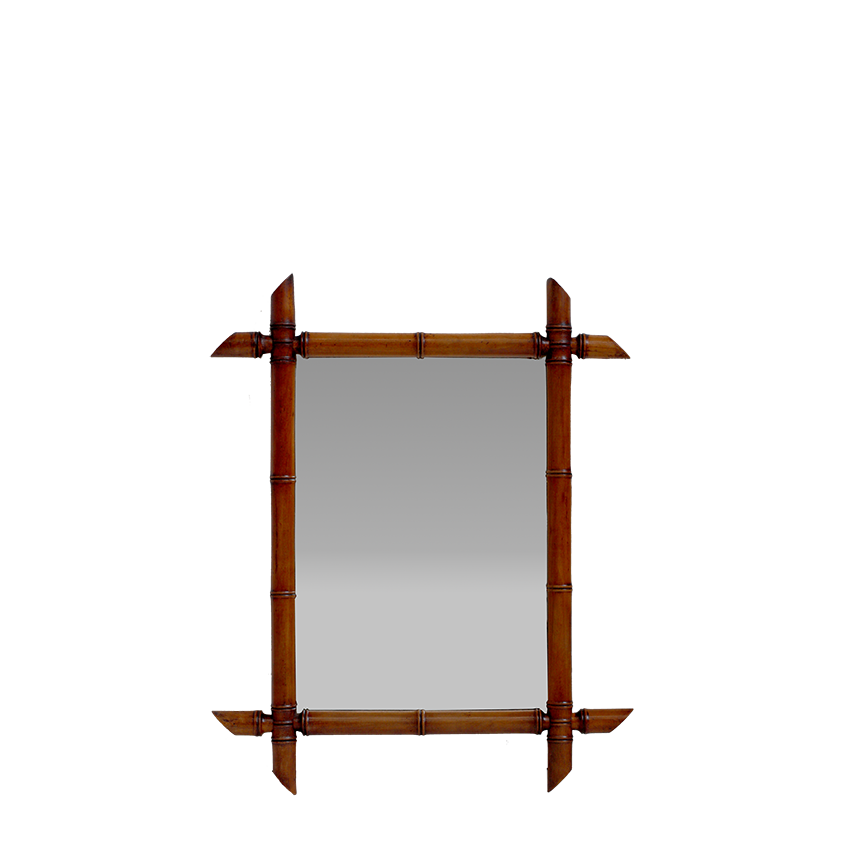 Pair of 19th Century French Faux Bamboo Wall Mirrors