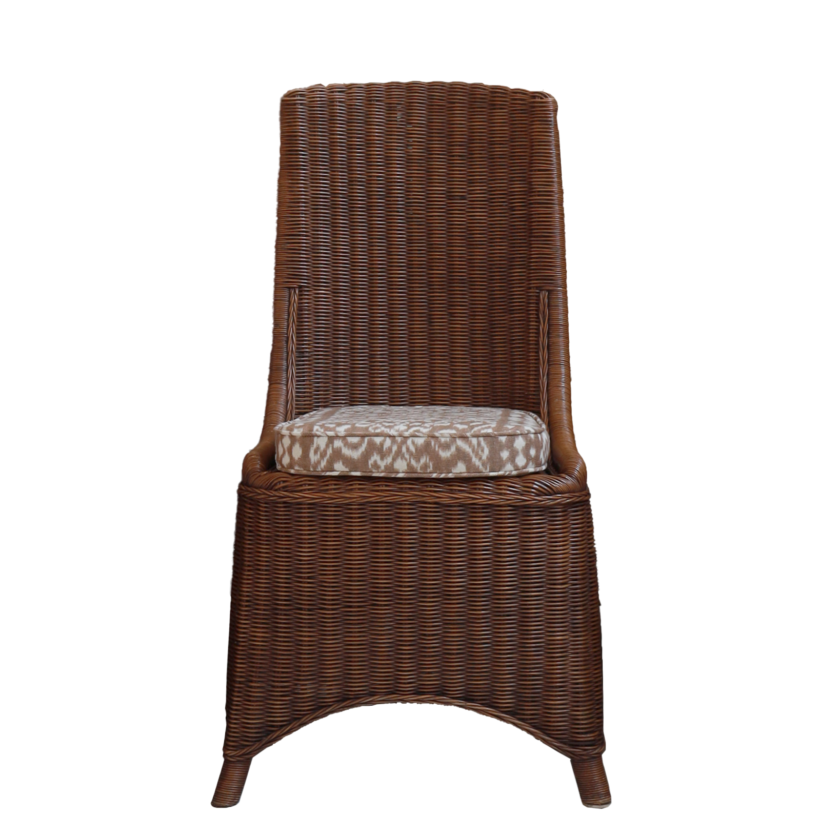 Set of 8 1950s French Rattan Dining Chairs