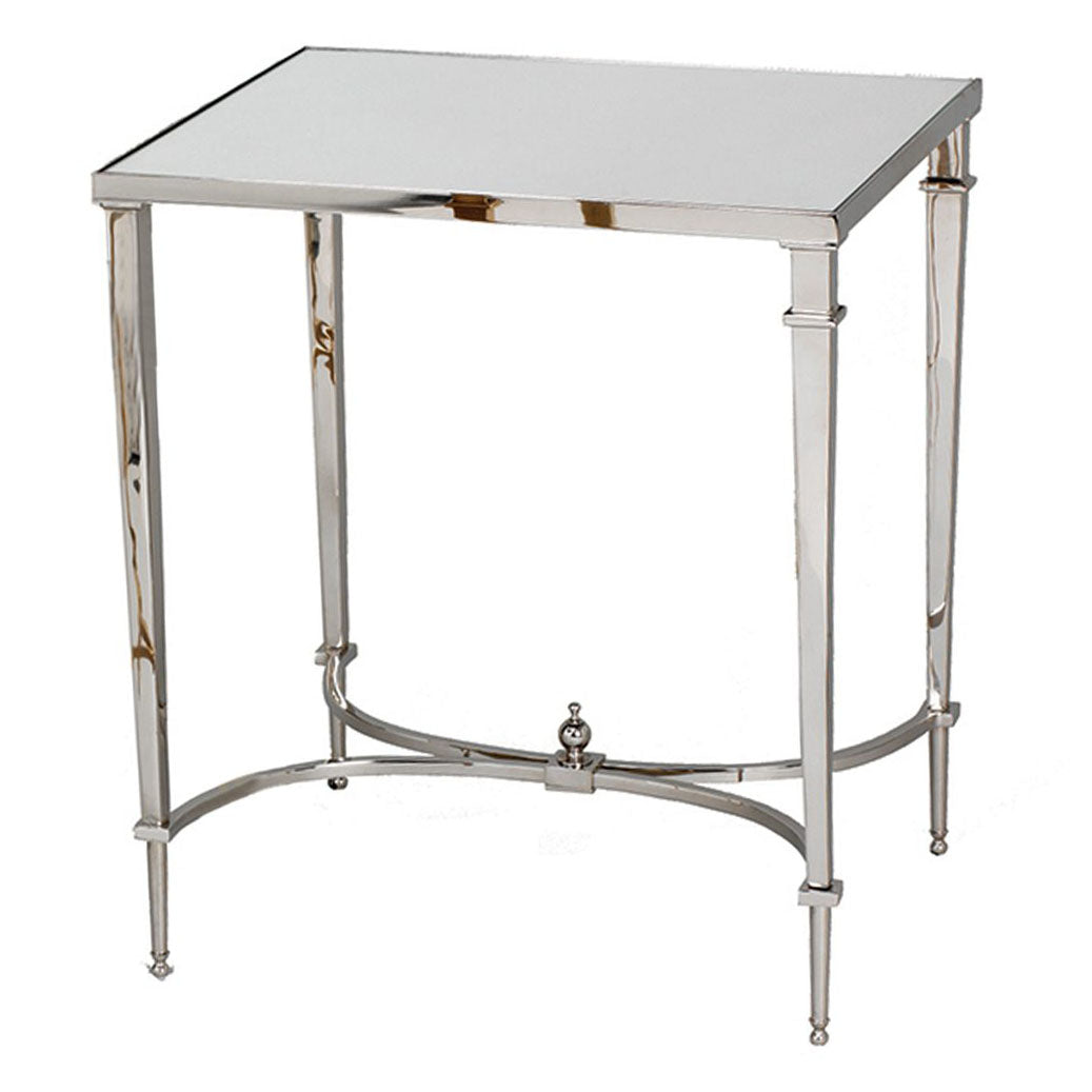 Sofia Rectangular Side Table &#8211; Nickel