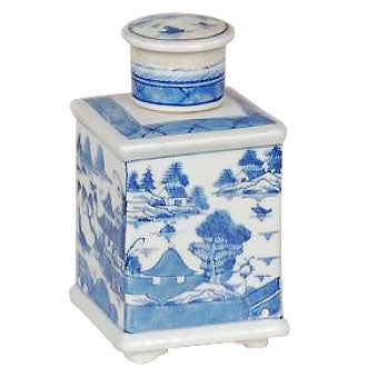 Square Tea Tin Jar
