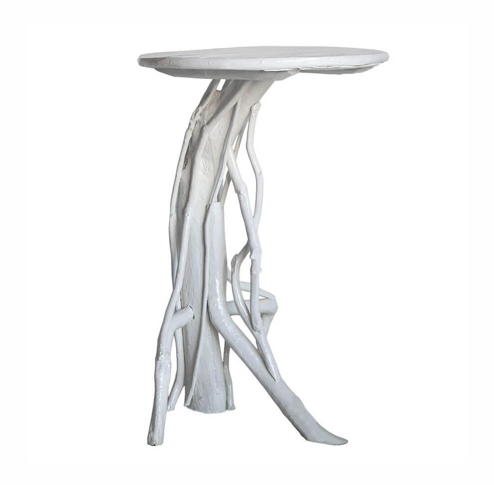 Stephan Side Table, White &#8211; LR