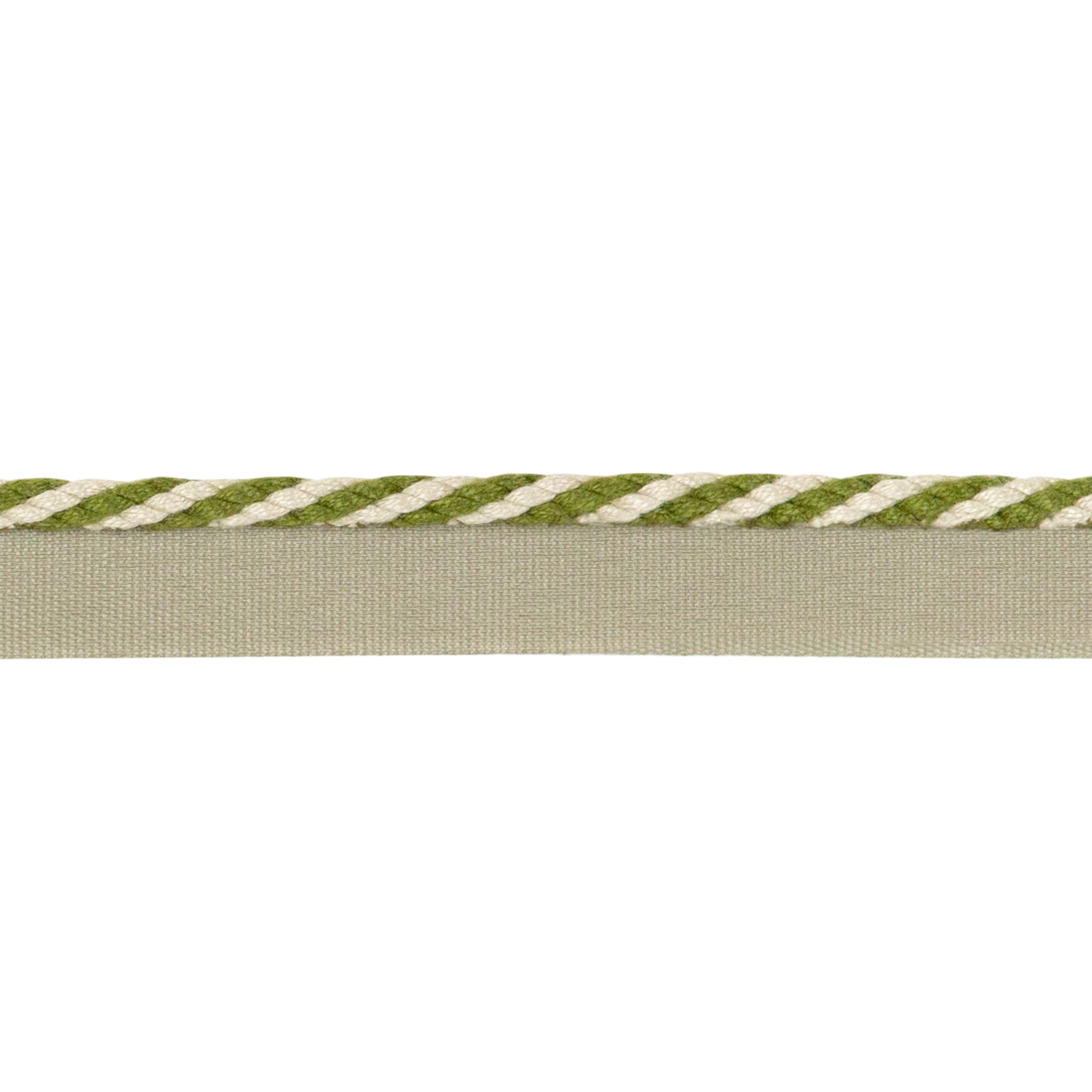 Striped Cabled Cord in Flax and Olive Green