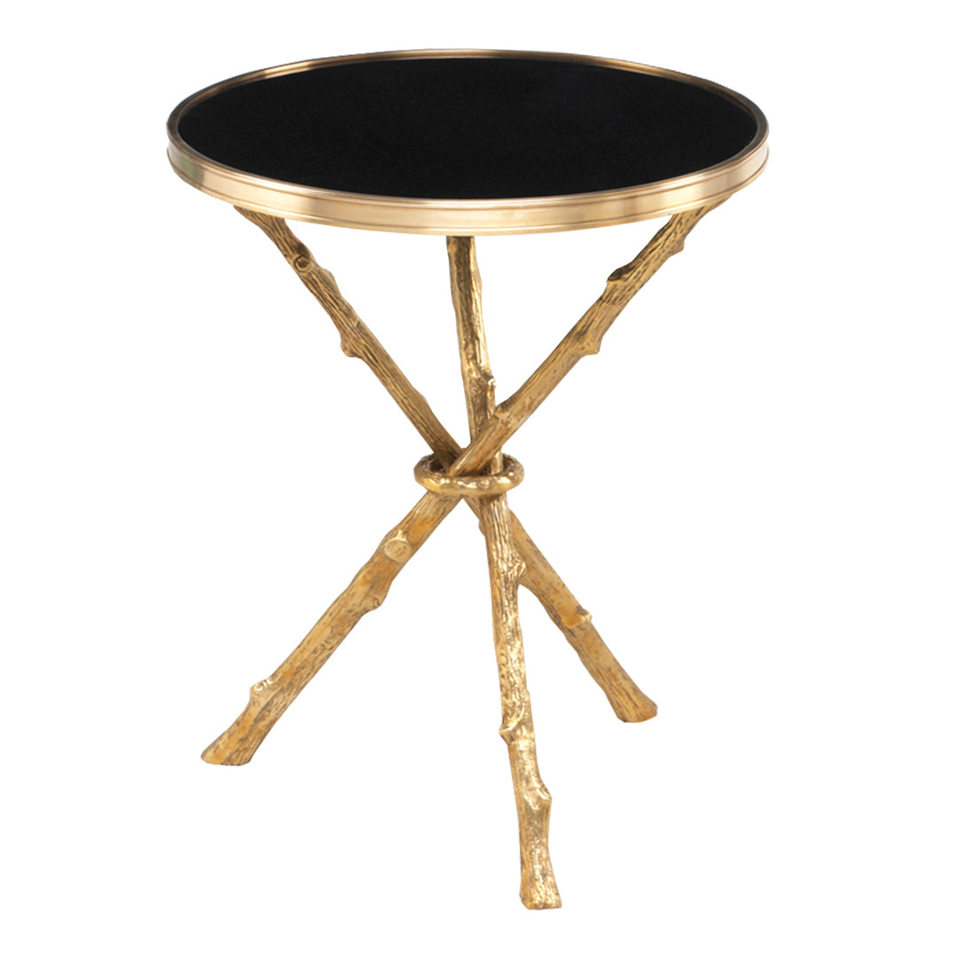 Torino Side Table in Brass