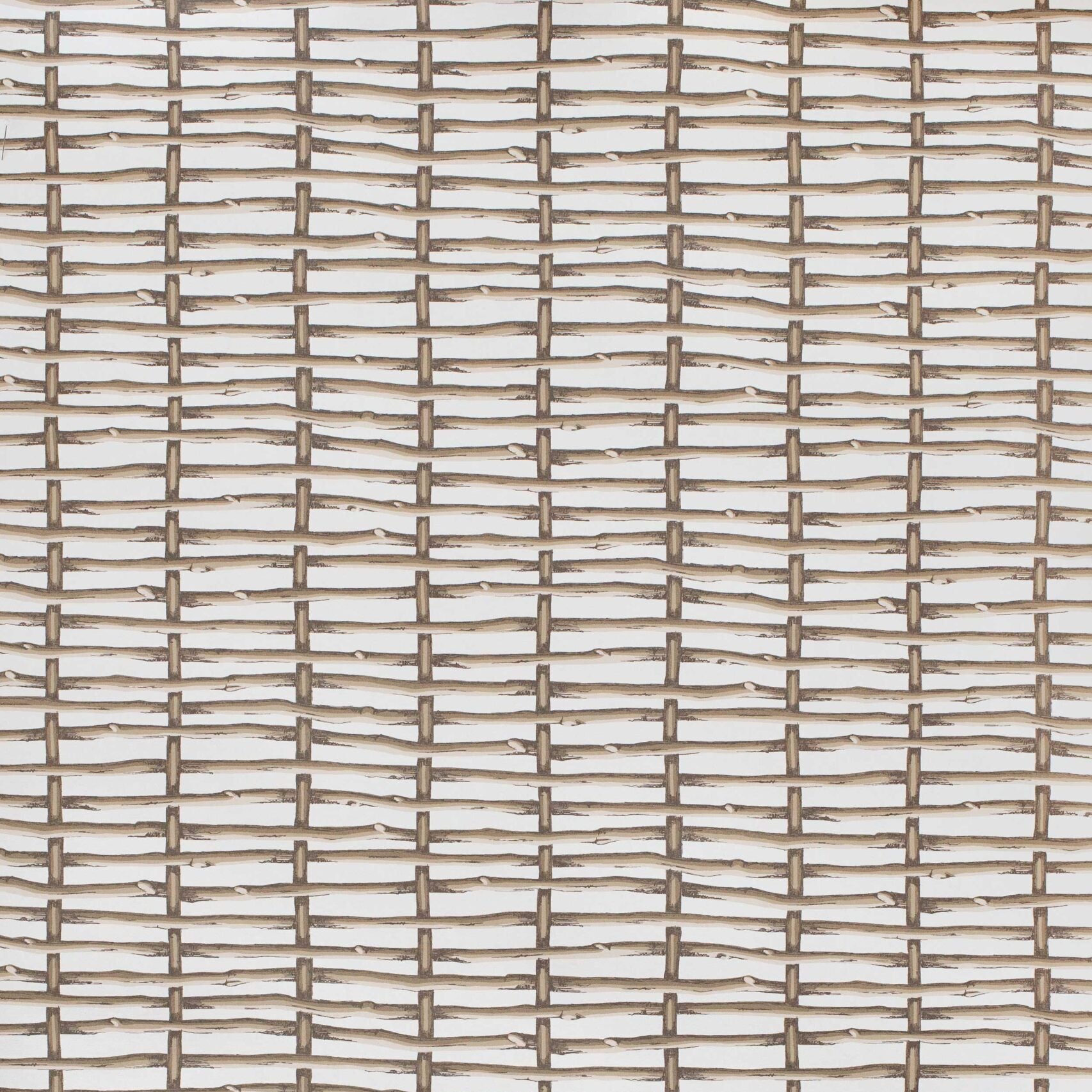 Twig Fence Wallpaper - Brown