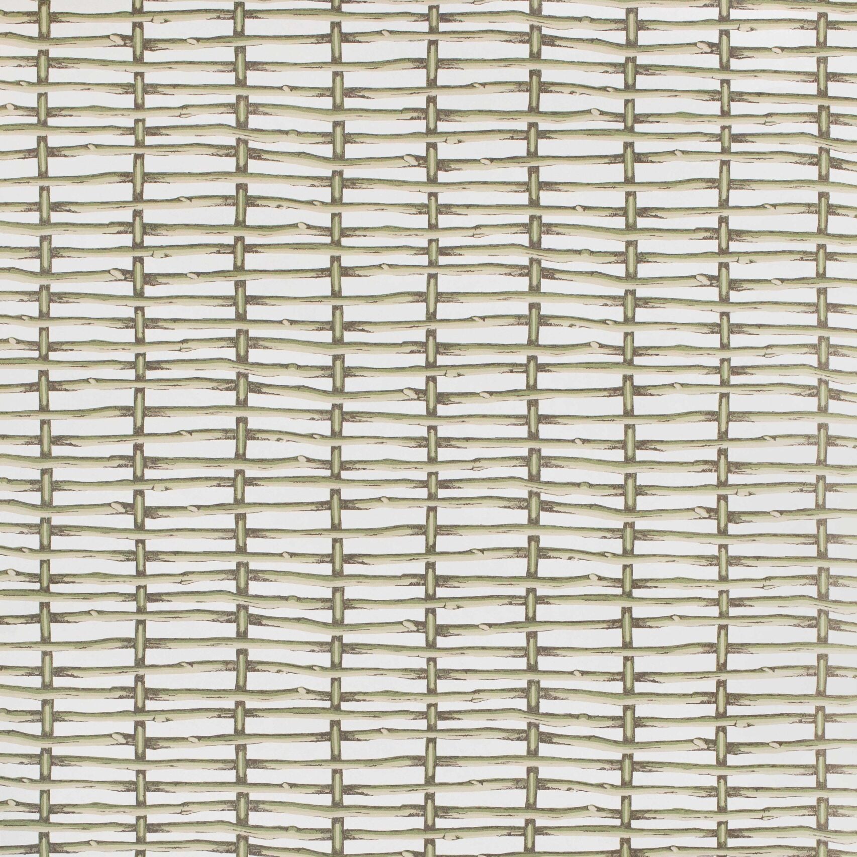 Twig Fence Wallpaper - Green