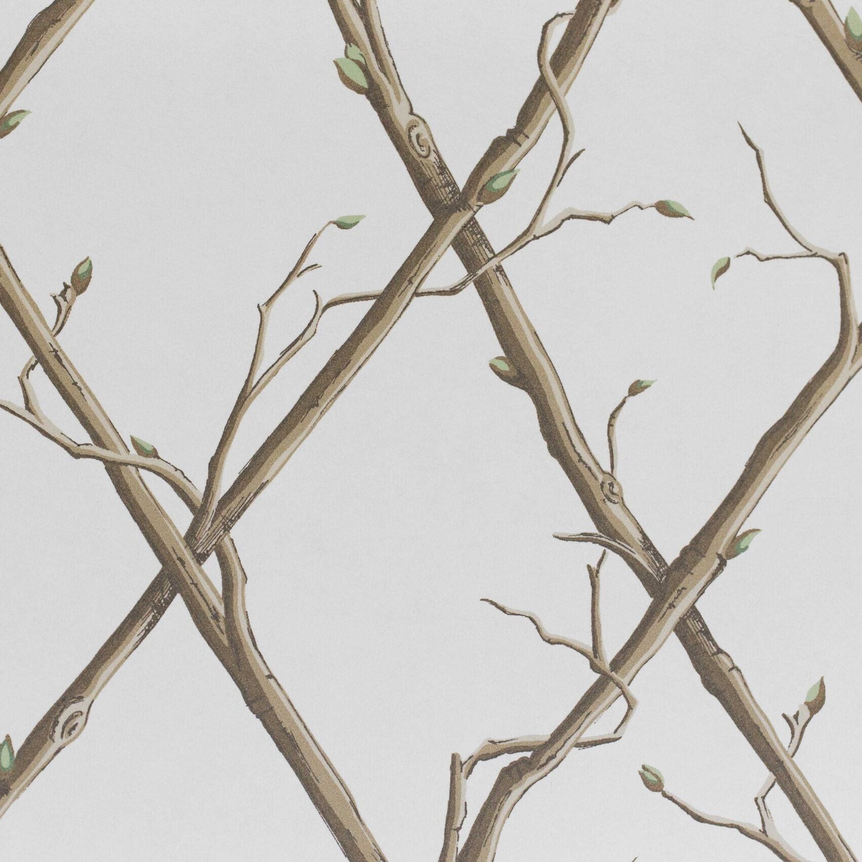 Twig Trellis Wallpaper - Brown