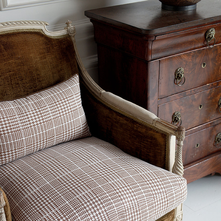 Pair of Louis XVI Revival Armchairs in Pied de Poule