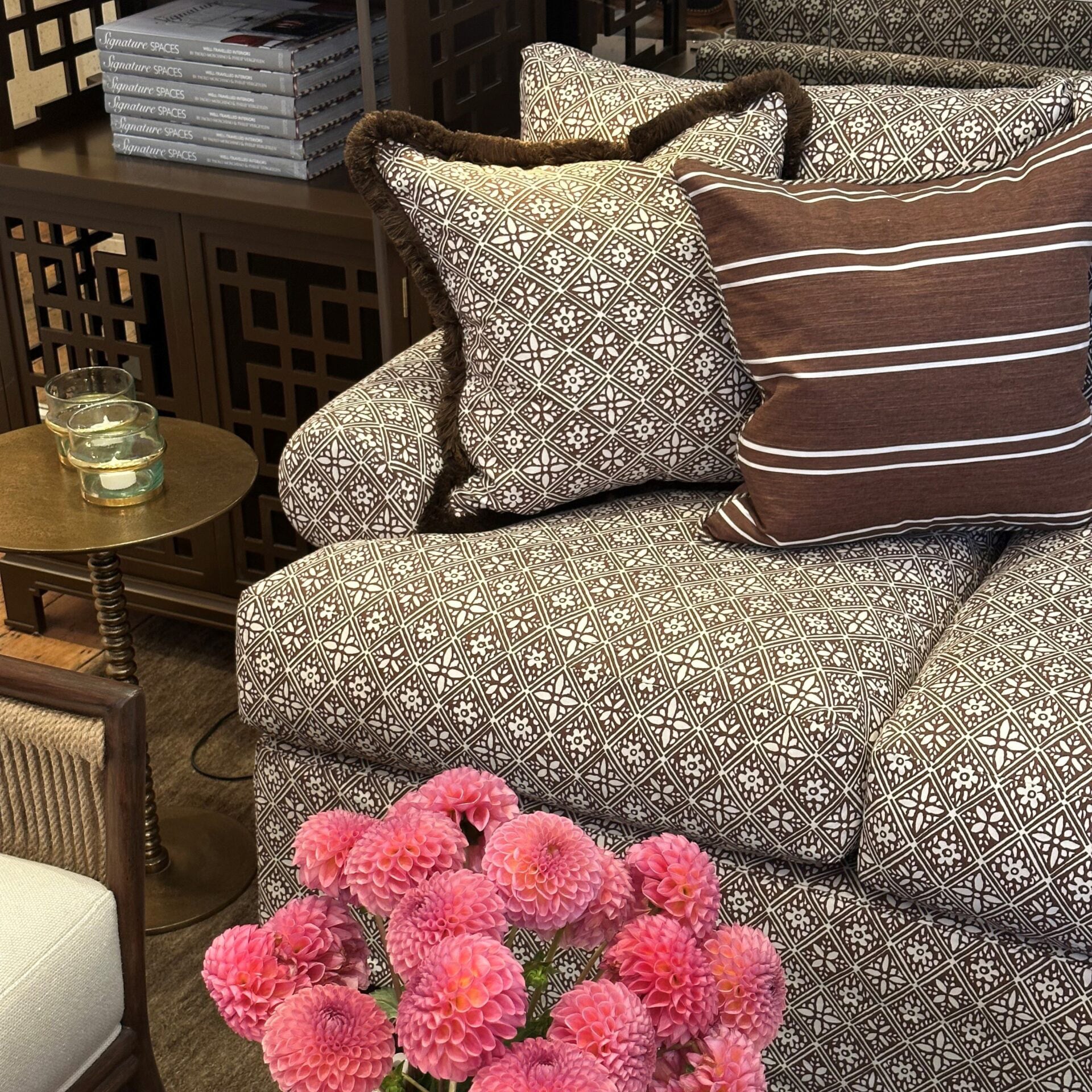 Hadiqa Cushion - Brown