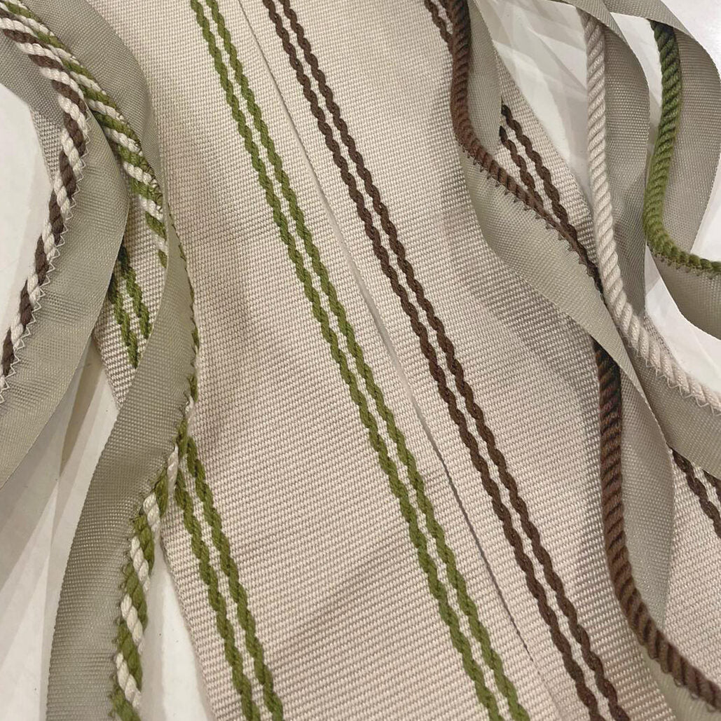 Braid with Tramlines in Flax and Bronze