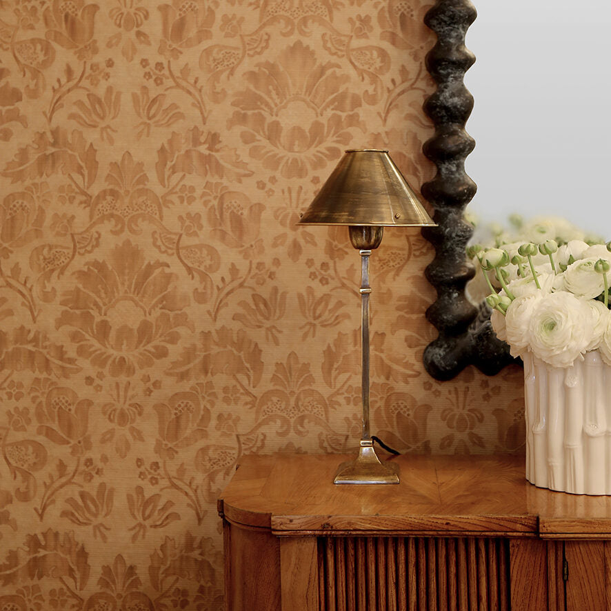 Rialto Damask Wallpaper – Brown