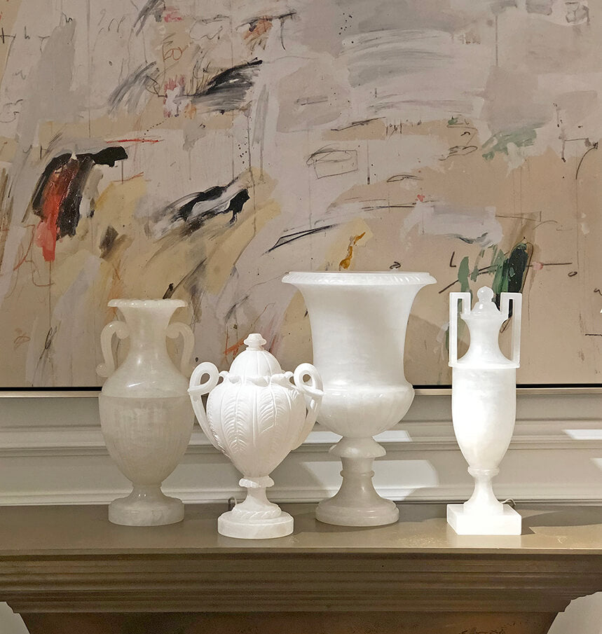 Vignette.Alabaster Urn Lamps.Inspiration Painting LR