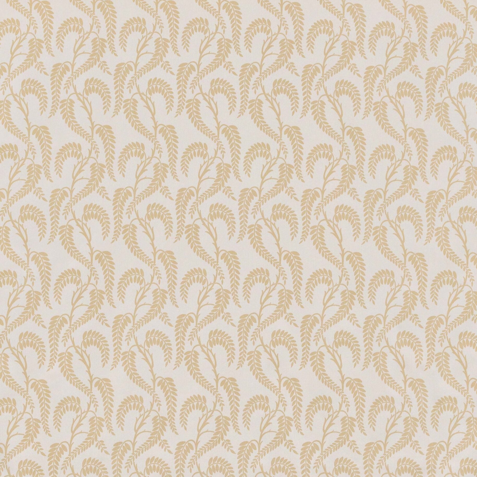 Wisteria - Beige on White Linen