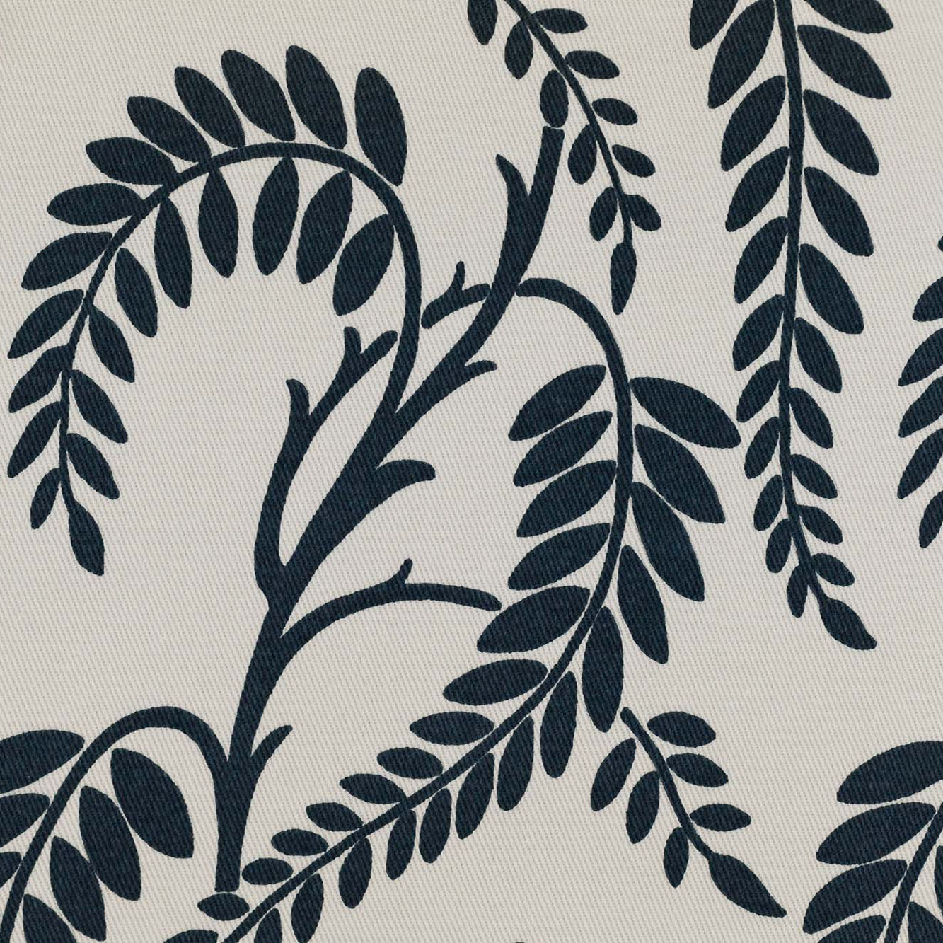 Wisteria - Navy on White