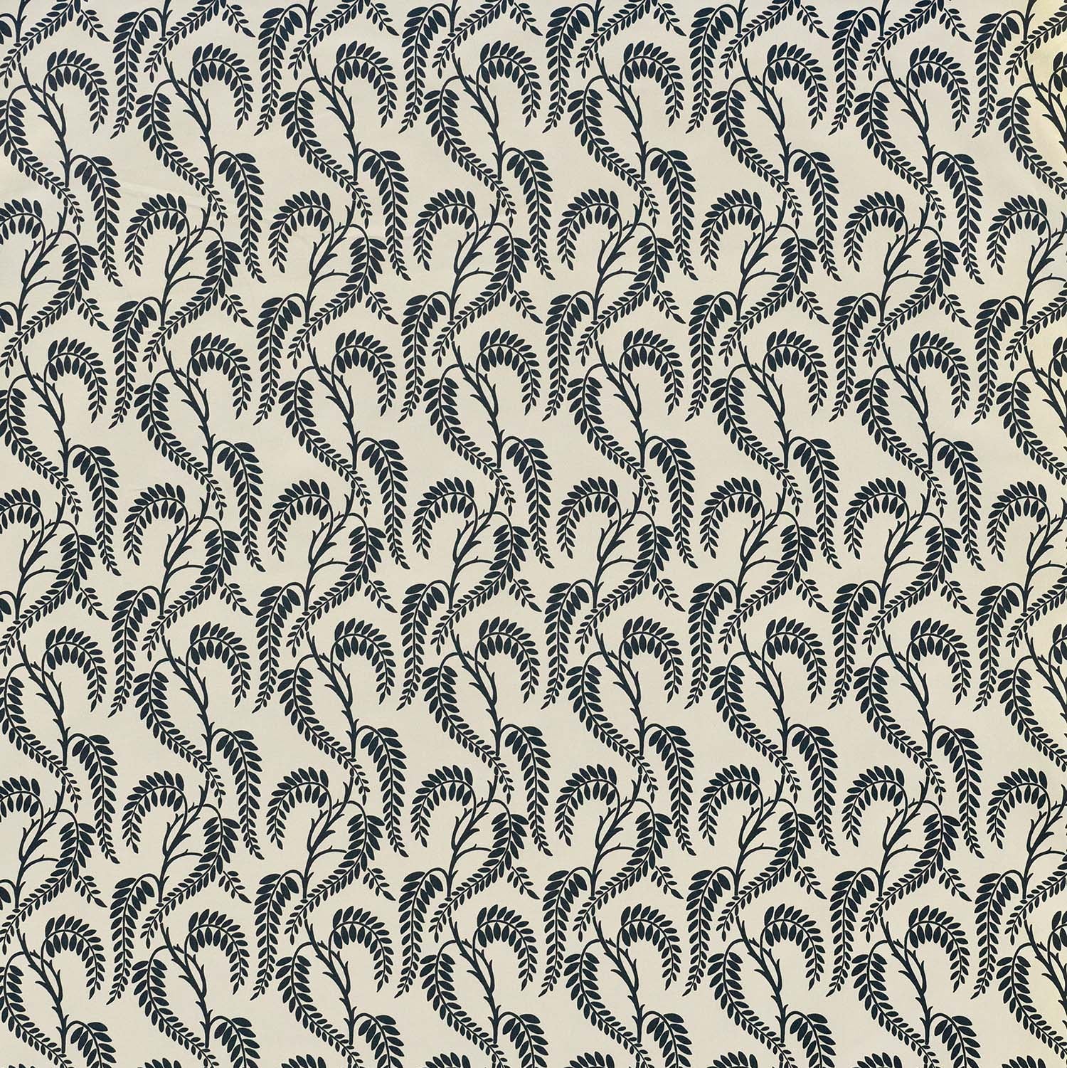 Wisteria - Navy on White