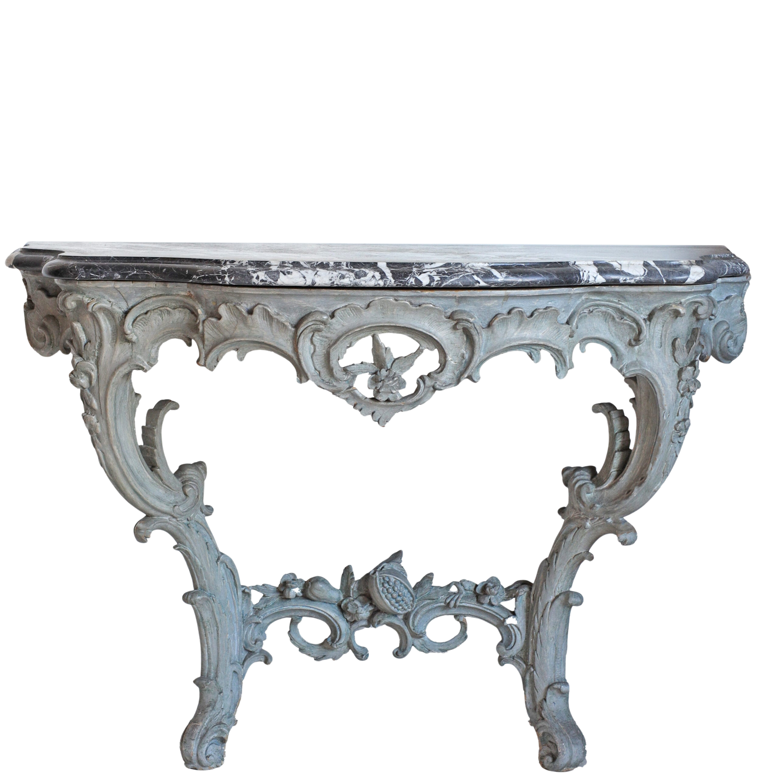18th Century French Console with Marble Top