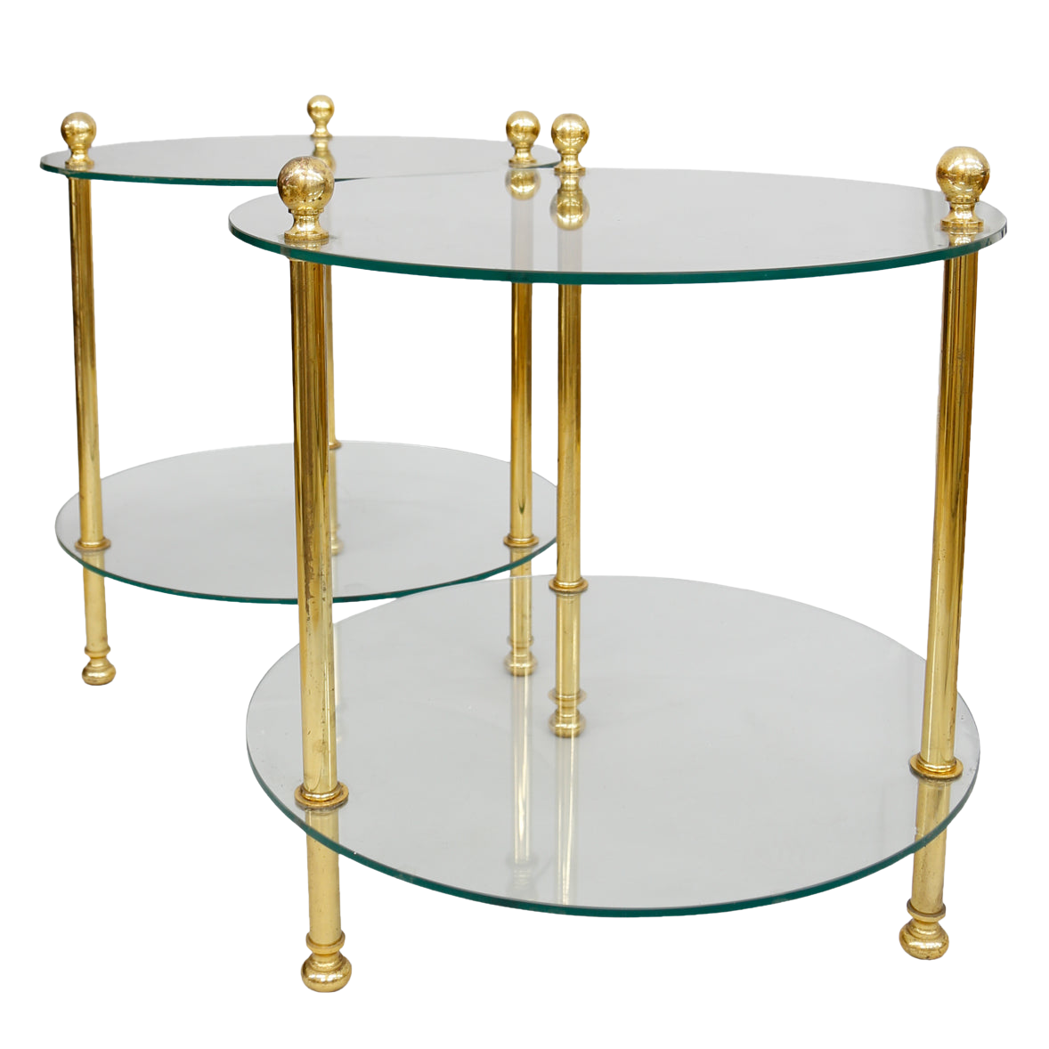 1970s French Round Side Tables