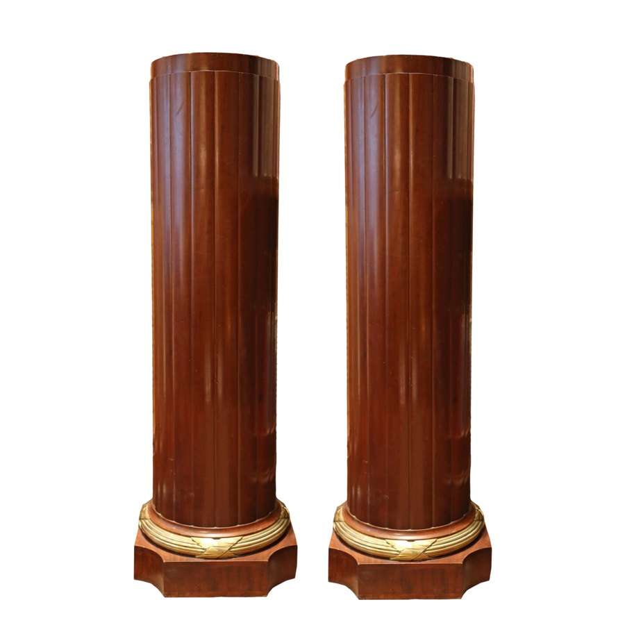 Pair of 19th Century Mahogany Plinths