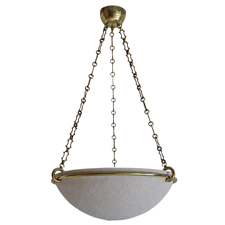 Milan Pendant - White/Brass