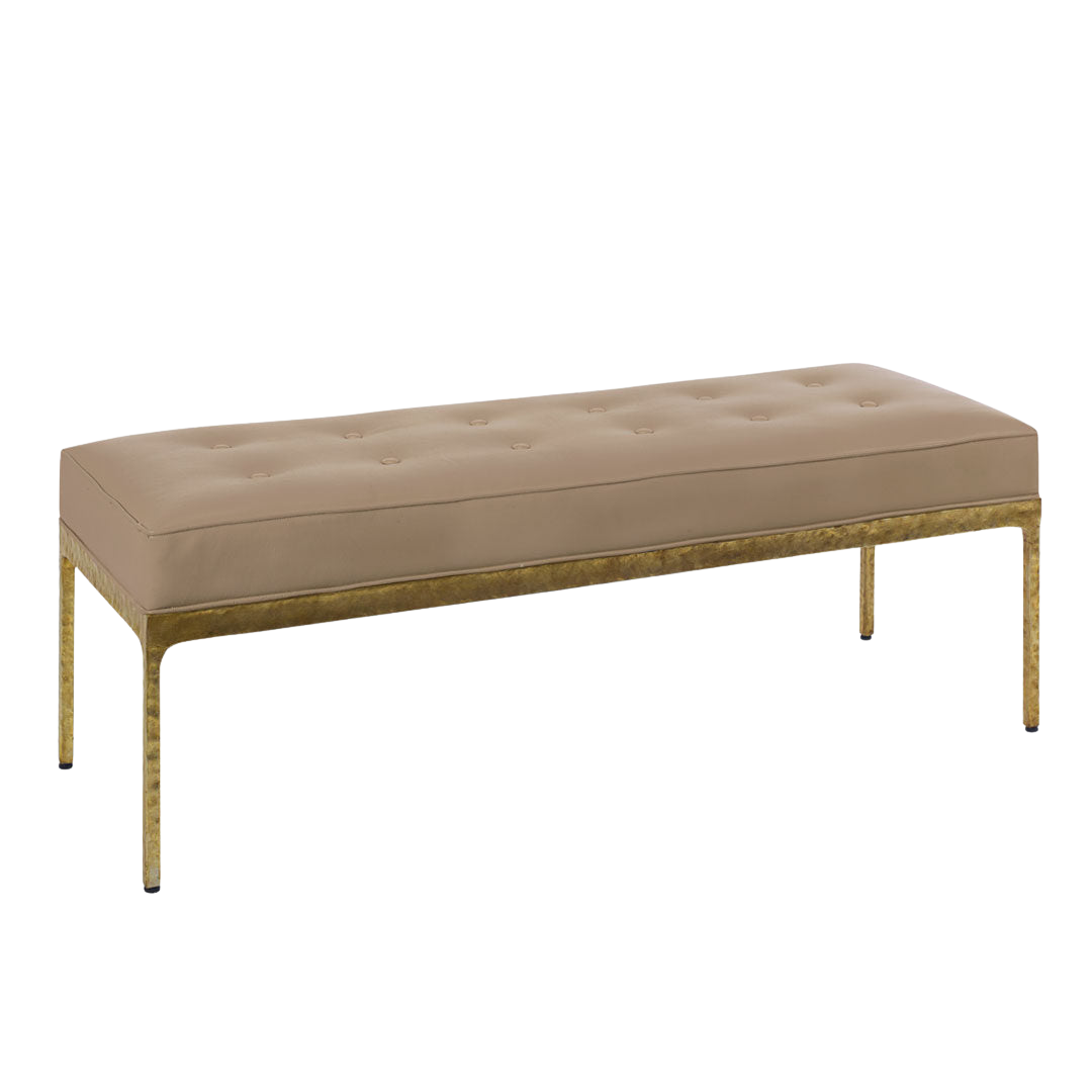Metropolis Bench in Gold Leaf