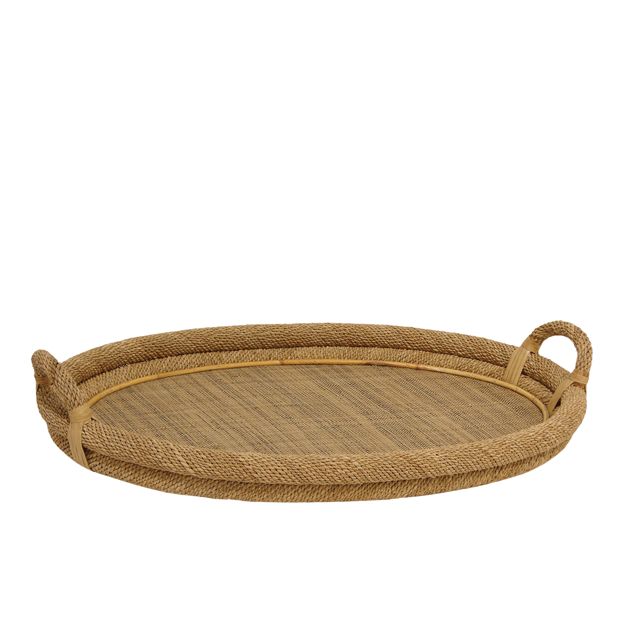 Oval Natural Rope Top Tray
