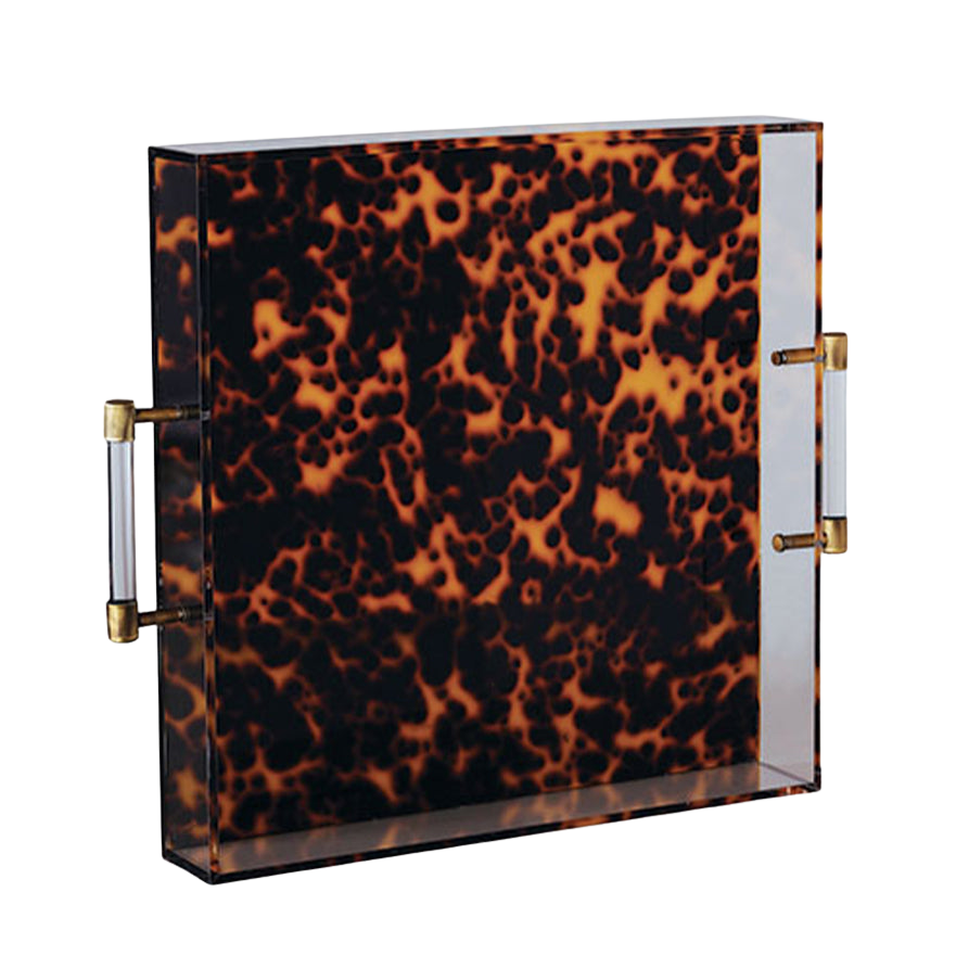 Tortoise Lucite Tray