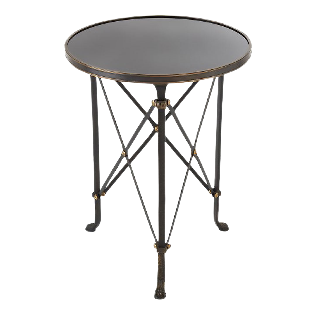 Atlantic Round Side Table in Iron
