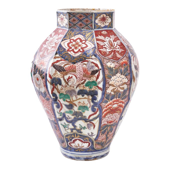 Imari Octagonal Temple Jar