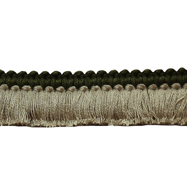 Cut Ruche - Olive Green and Flax