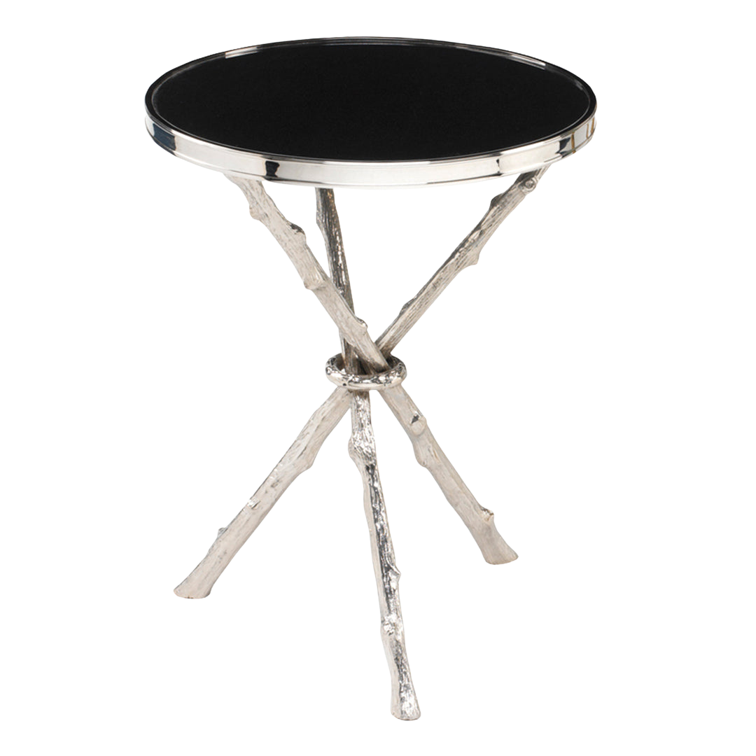 Torino Side Table in Nickel