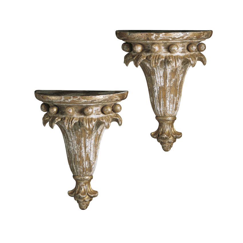 Leaves Wall Bracket - Antiqued Gold