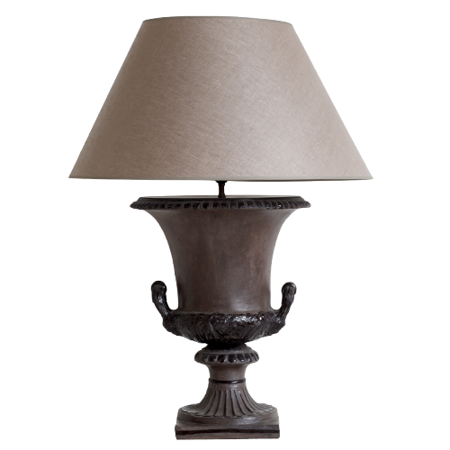 1970s Italian Glazed Terracotta Urn Table Lamp