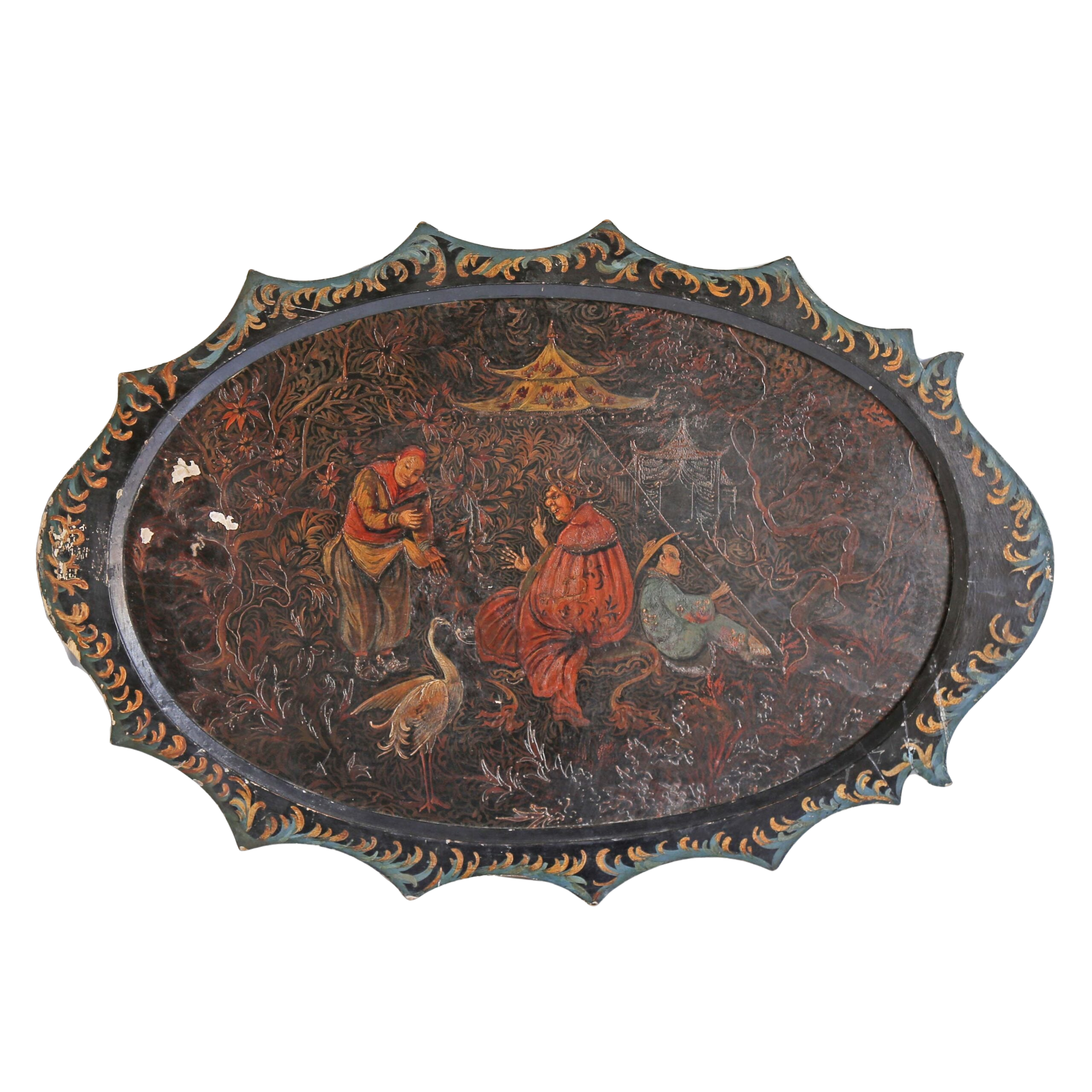 19th Century Piedmontese Wooden Tray