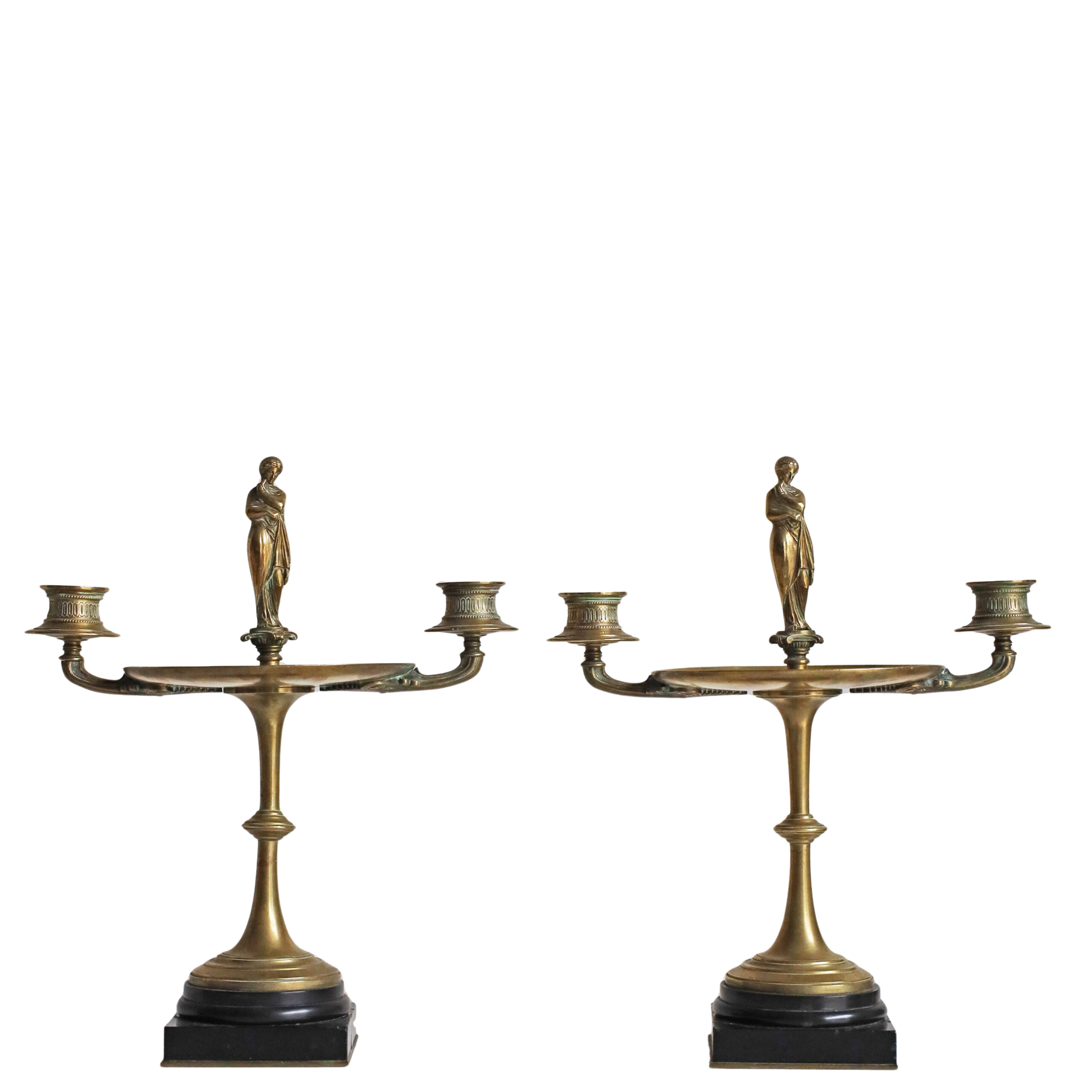 19th Century Tazza French Candlesticks