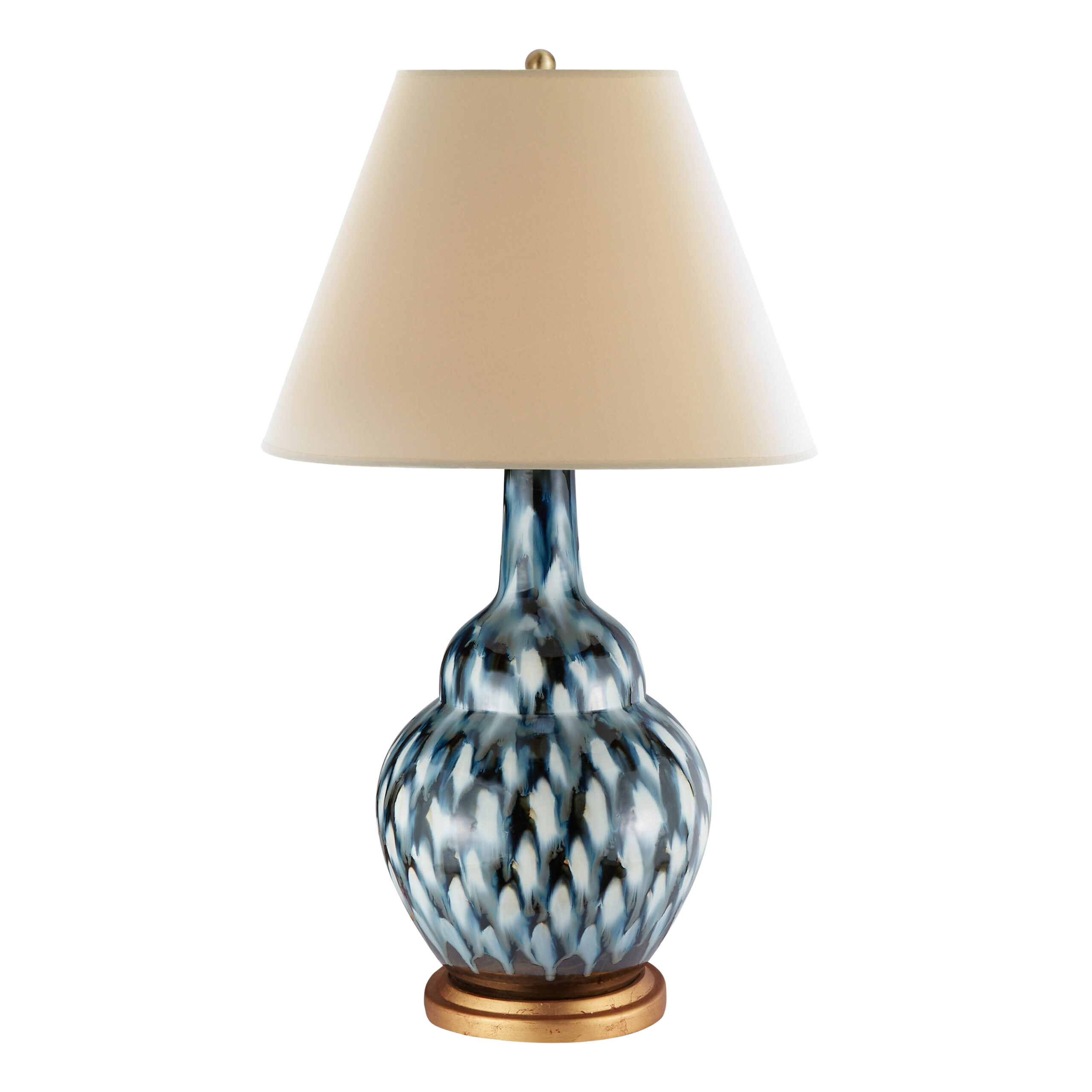 Pheasant Feather Lamp - Blue