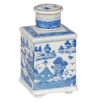Square Tea Tin Jar