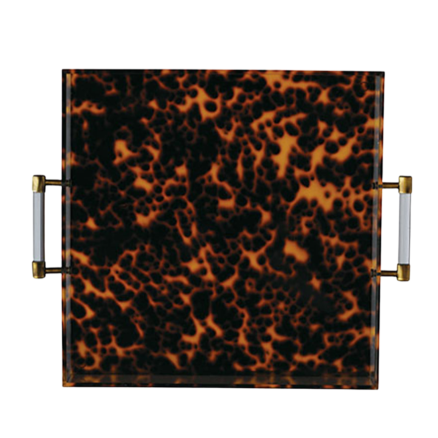 Tortoise Lucite Tray